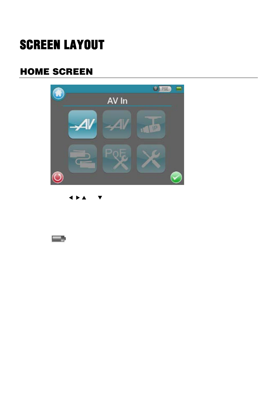 Screen layout, Home screen, Status icons | OpenEye D4000 User Manual | Page 14 / 34