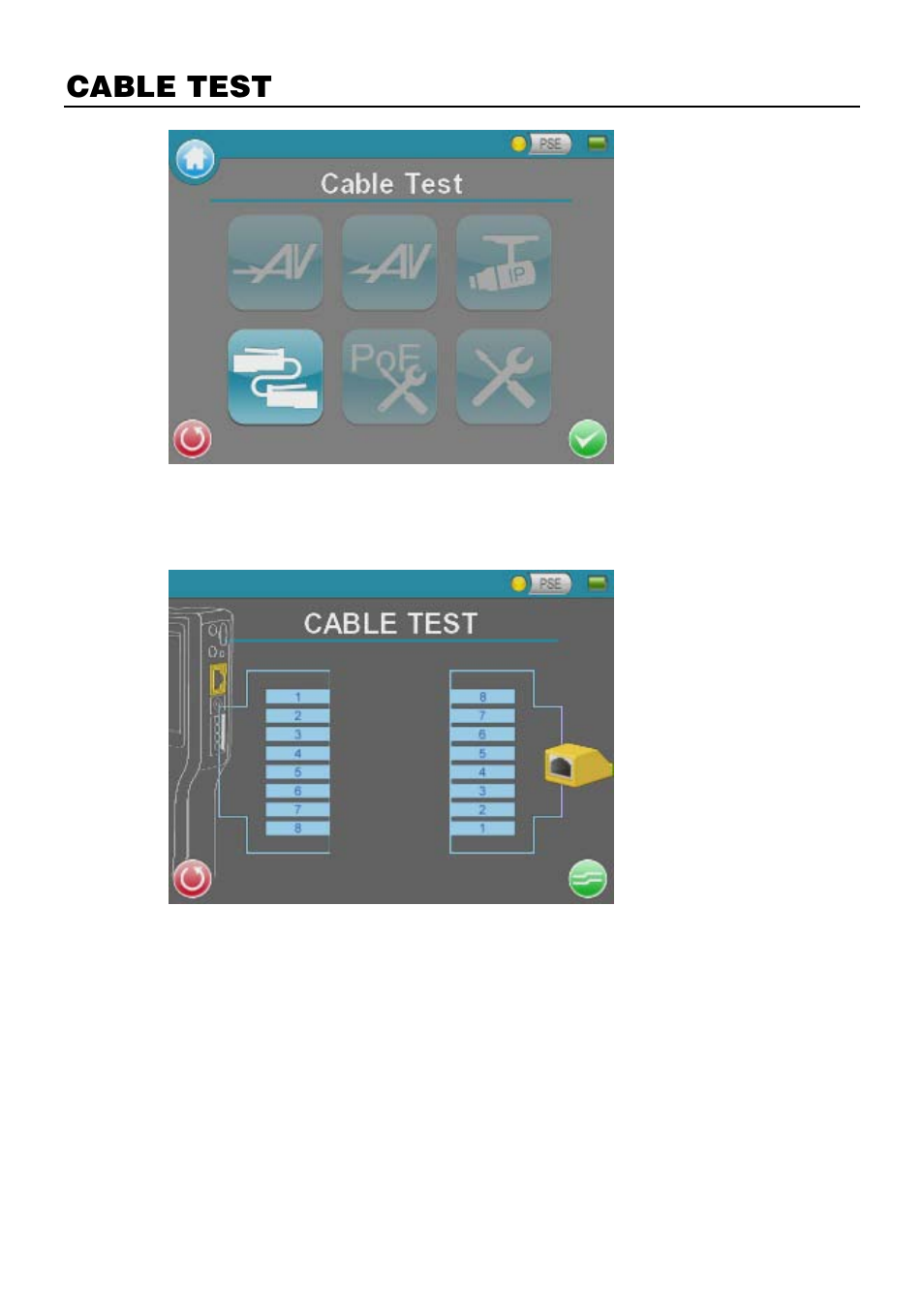 Cable test | OpenEye D4000 User Manual | Page 22 / 34