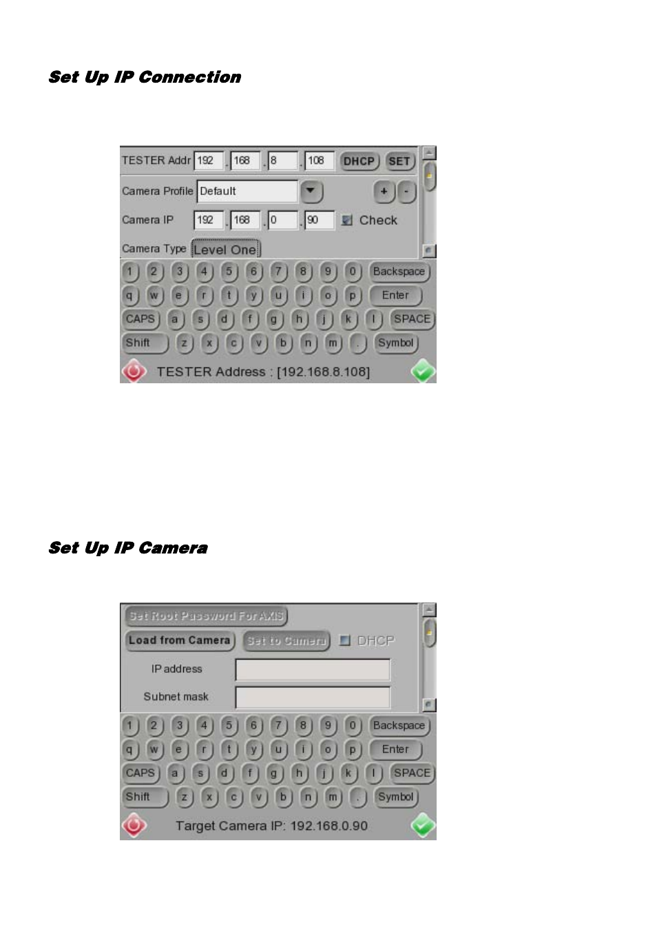 Set up ip connection, Set up ip camera | OpenEye D4000 User Manual | Page 27 / 34