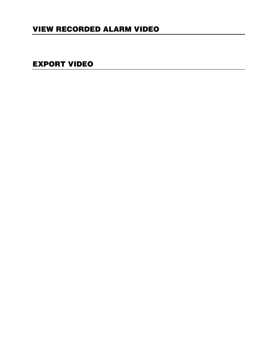 View recorded alarm video, Export video | OpenEye RADIUS v.4.05 User Manual | Page 53 / 59