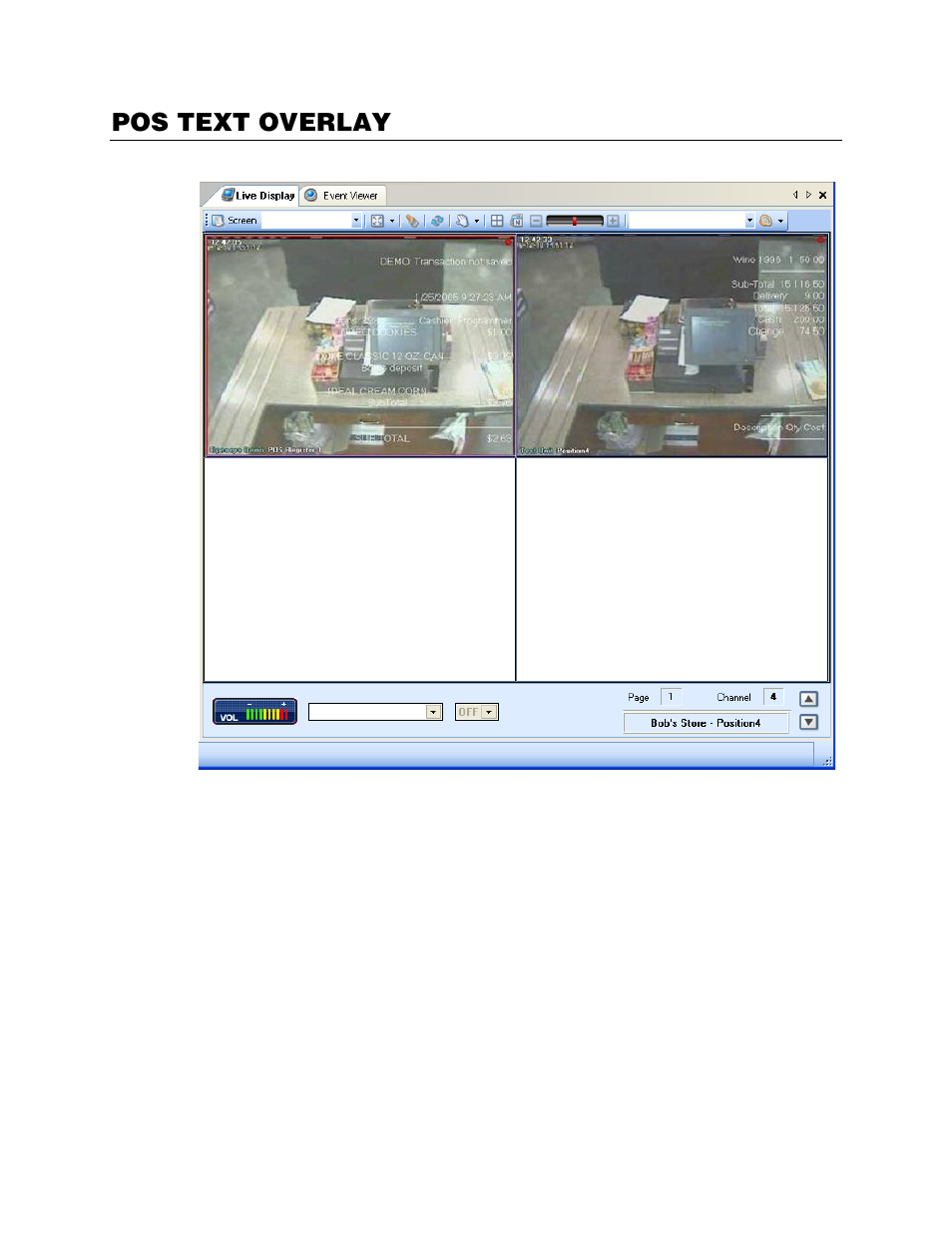 Pos text overlay, Turn text overlay on, Turn text overlay off | OpenEye RADIUS v.4.05 User Manual | Page 57 / 59