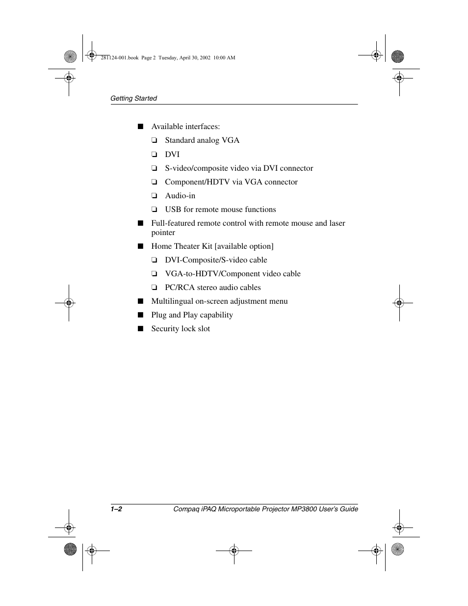 Compaq MP3800 User Manual | Page 4 / 65