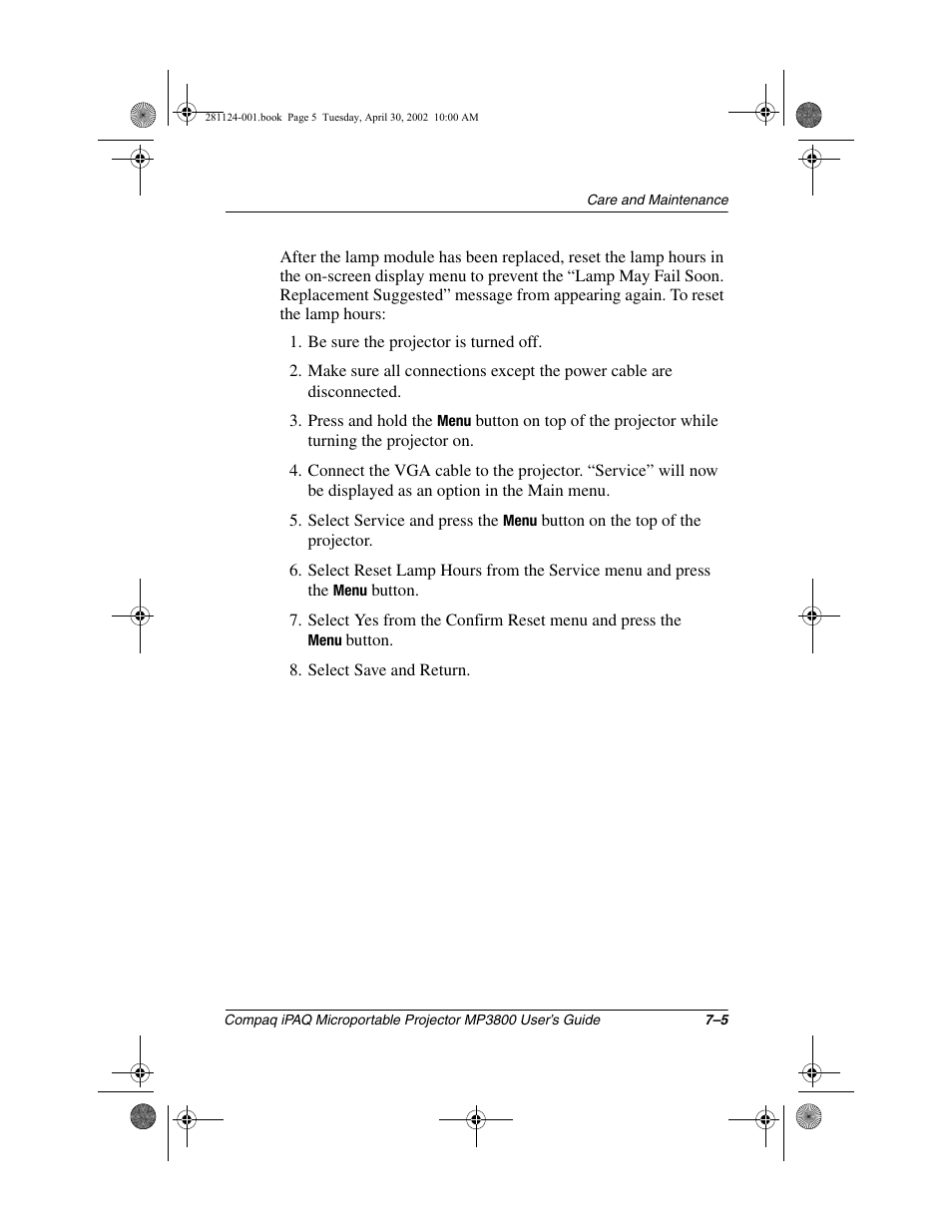 Compaq MP3800 User Manual | Page 53 / 65