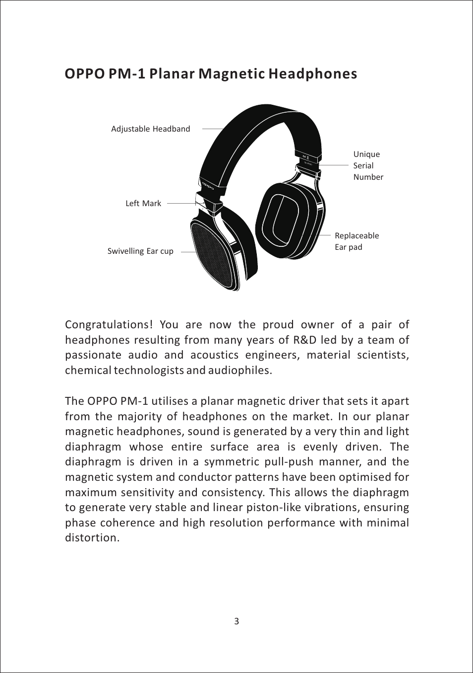 Oppo pm-1 planar magnetic headphones, Distortion | Oppo PM-1 User Manual | Page 5 / 11