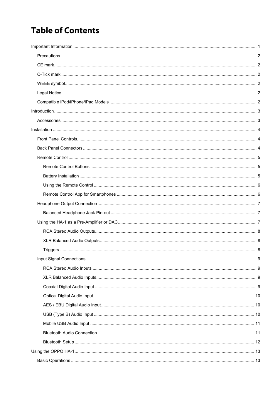 Oppo HA-1 User Manual | Page 3 / 29