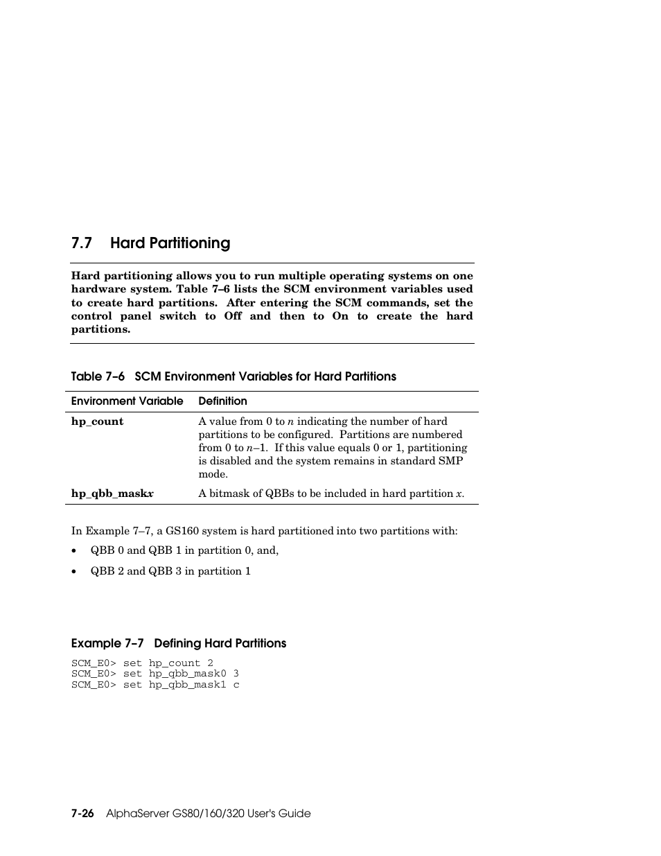 7 hard partitioning | Compaq GS160 User Manual | Page 138 / 184