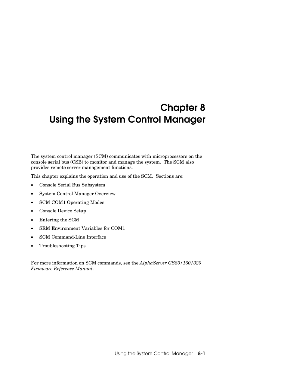 Chapter 8 using the system control manager | Compaq GS160 User Manual | Page 141 / 184