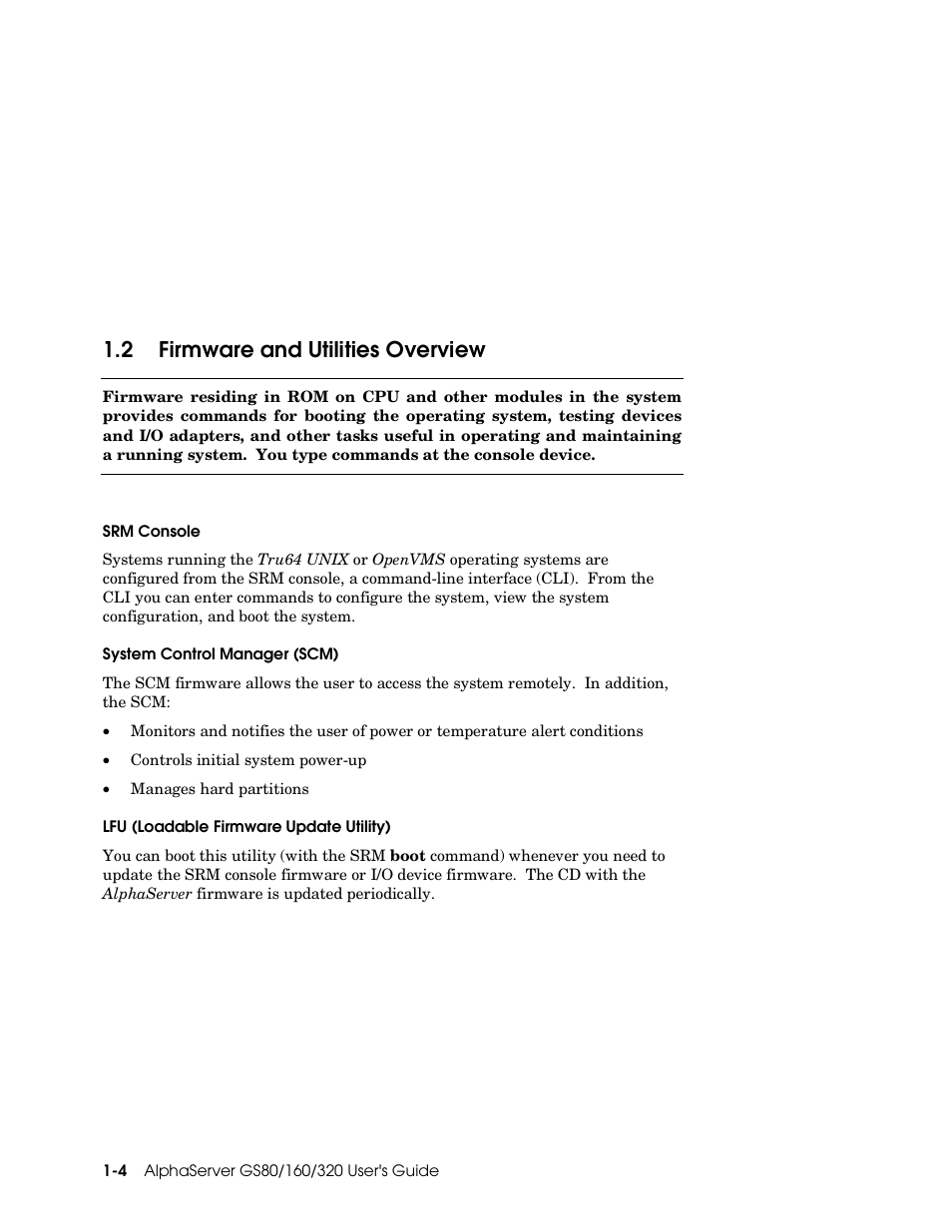 2 firmware and utilities overview | Compaq GS160 User Manual | Page 16 / 184