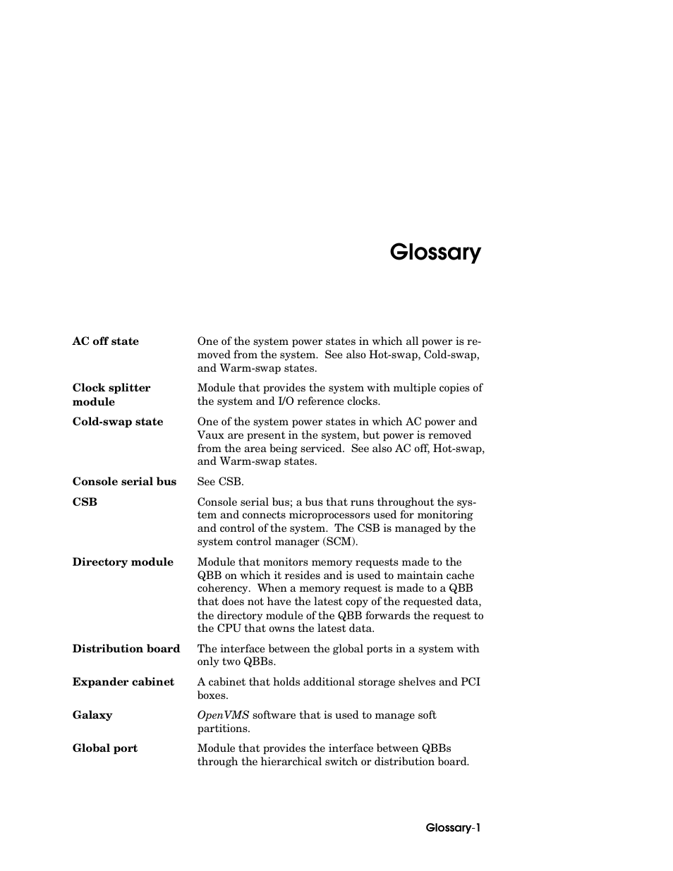 Glossary | Compaq GS160 User Manual | Page 175 / 184