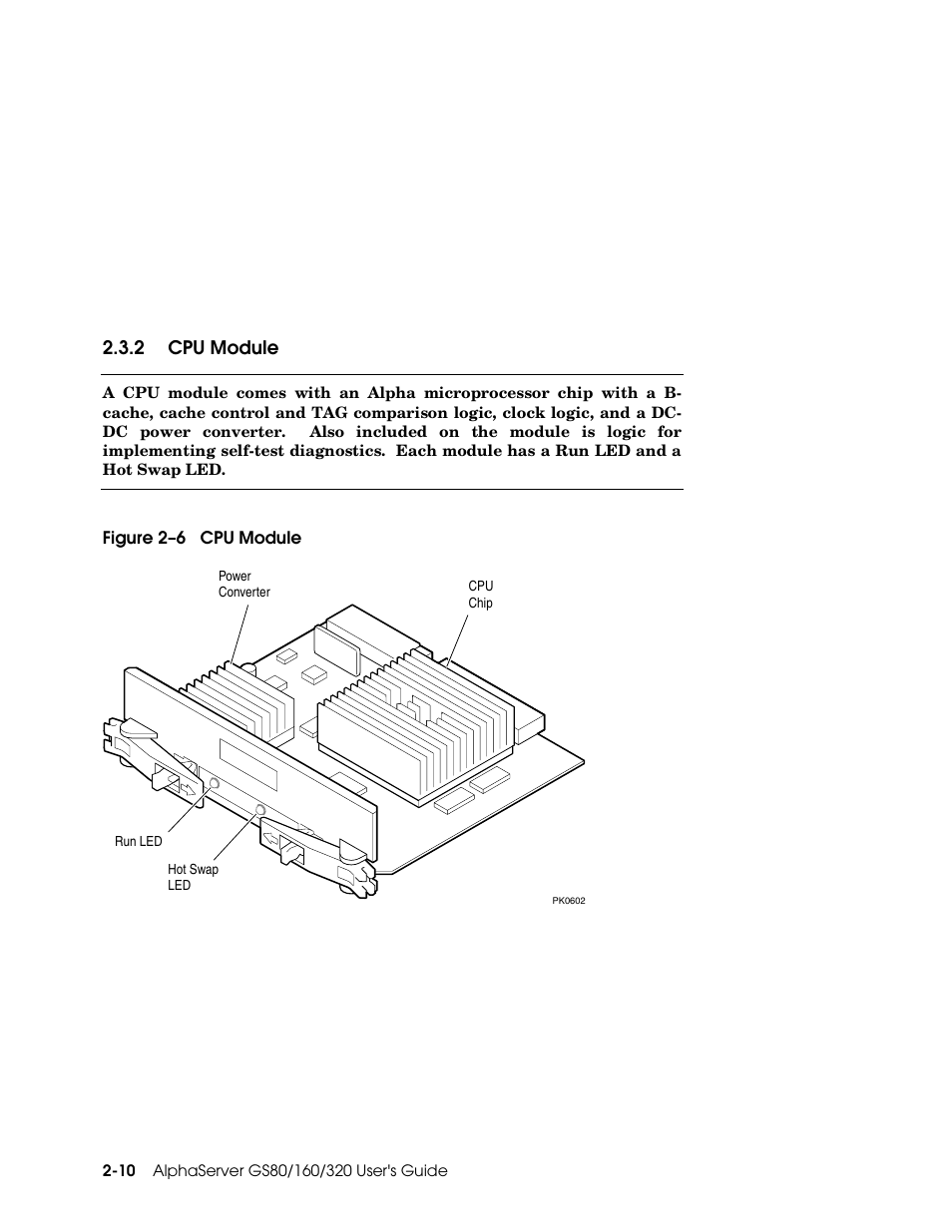 2 cpu module | Compaq GS160 User Manual | Page 28 / 184