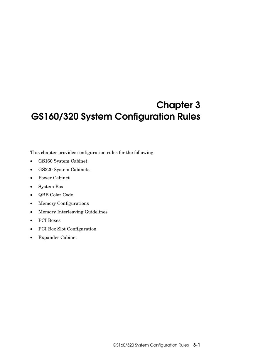 Chapter 3 gs160/320 system configuration rules | Compaq GS160 User Manual | Page 49 / 184