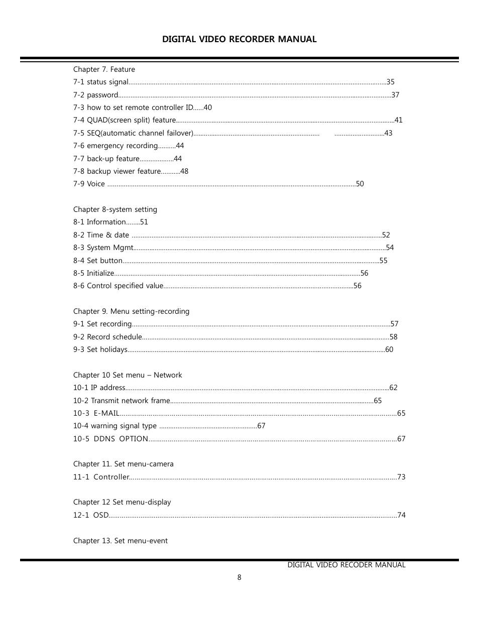 Opticom Elite H Series DVR User Manual | Page 8 / 110