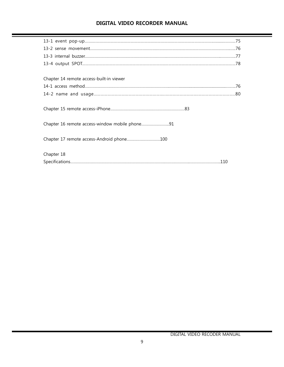 Opticom Elite H Series DVR User Manual | Page 9 / 110