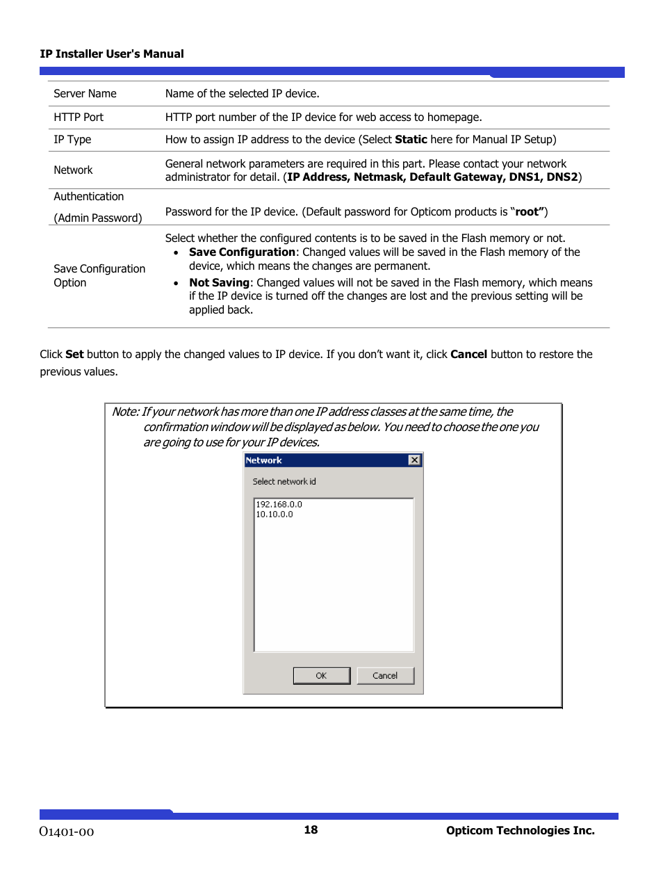 Opticom IP Installer User Manual | Page 18 / 26