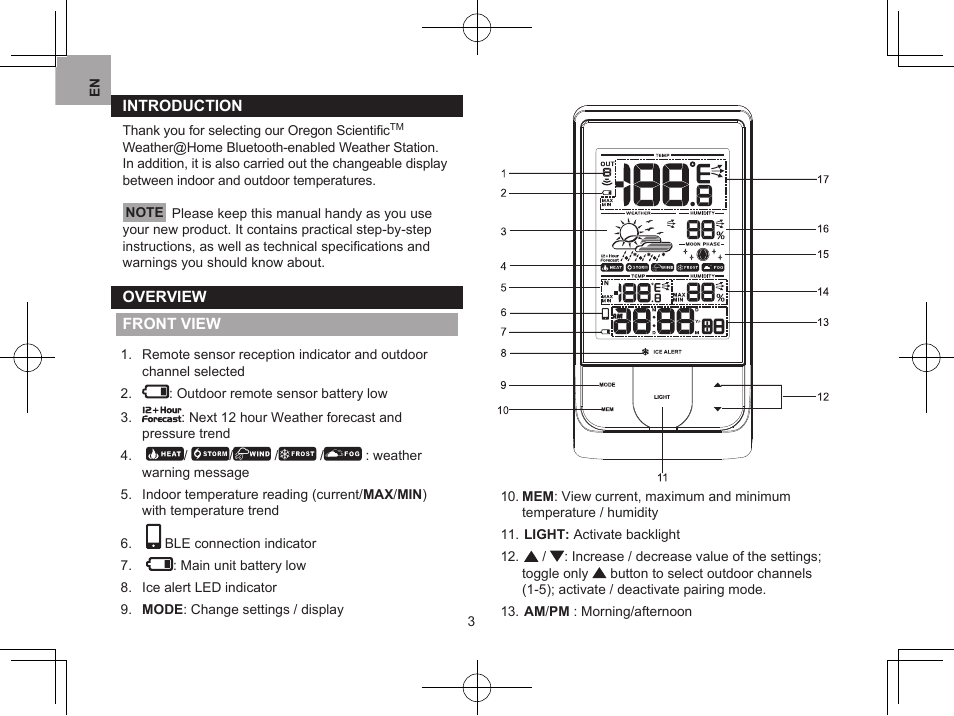 Oregon BAR218HG User Manual | Page 3 / 120