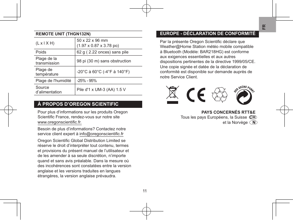 Oregon BAR218HG User Manual | Page 36 / 120