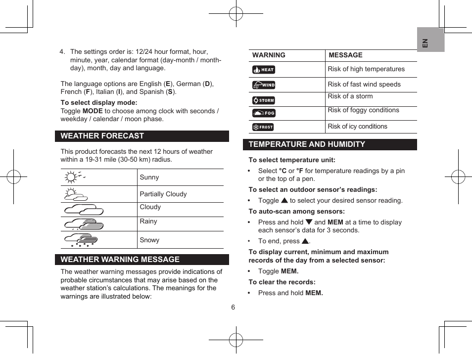 Oregon BAR218HG User Manual | Page 6 / 120