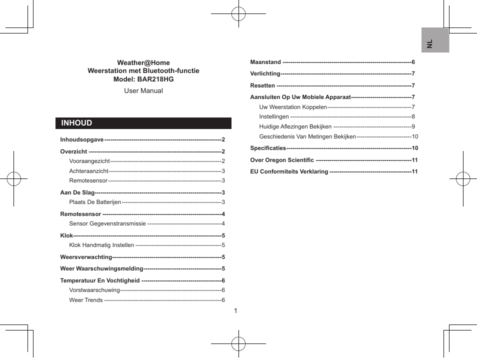 Oregon BAR218HG User Manual | Page 73 / 120