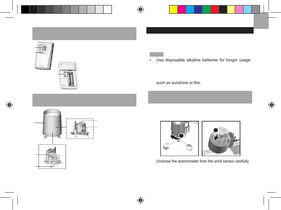 Rain.gauge lw301 getting.started, Set.up.remote.wind.sensor lw301 | Oregon LW301 User Manual | Page 5 / 13