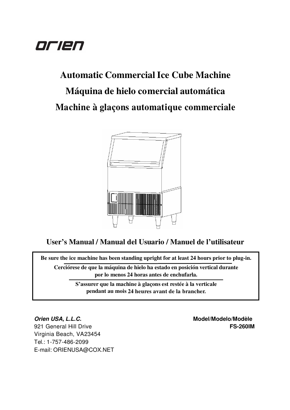 Orien FS-260IM User Manual | 72 pages