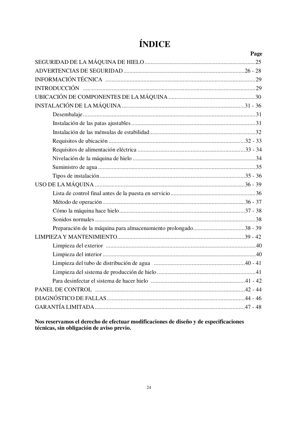 Índice | Orien FS-260IM User Manual | Page 25 / 72