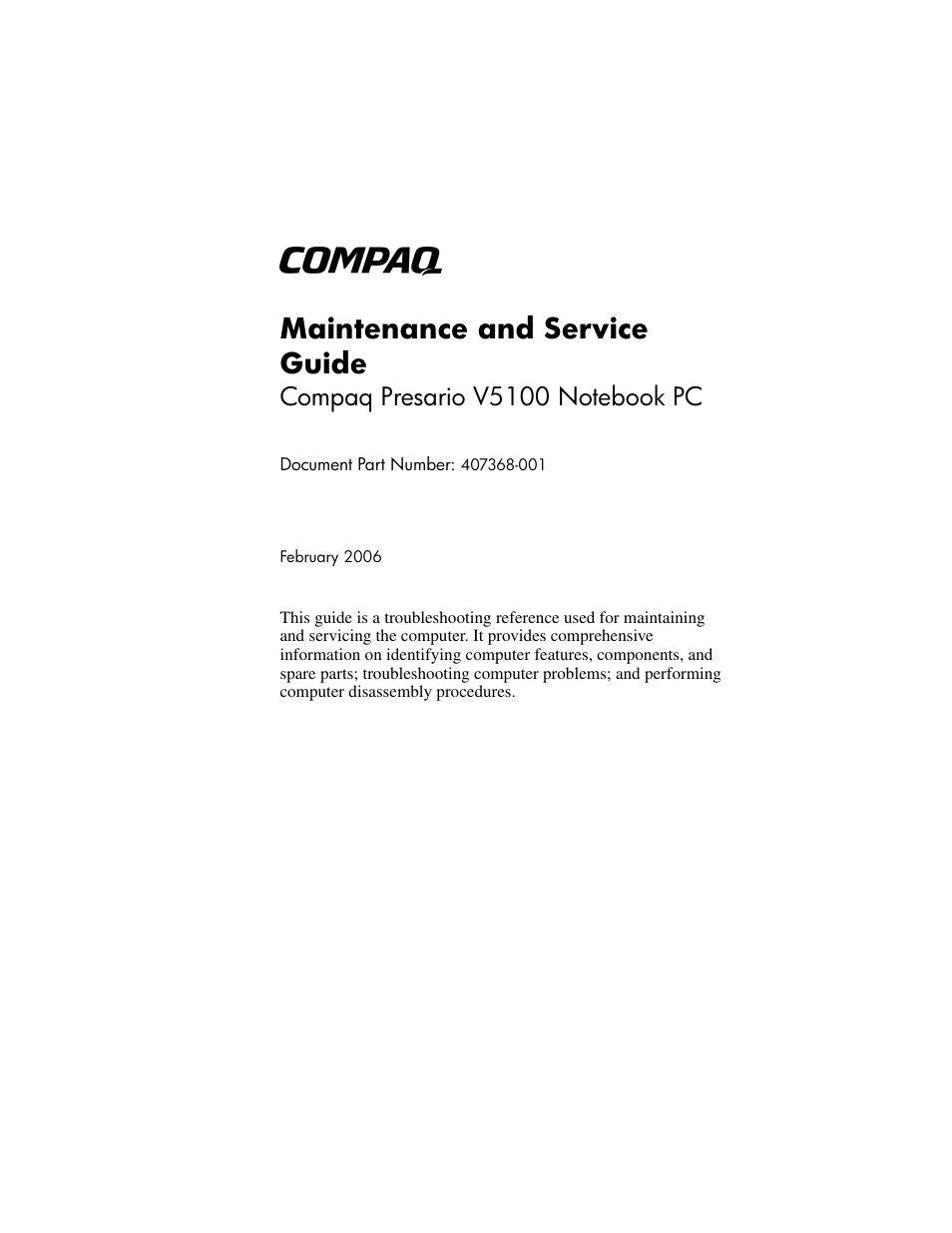 Compaq V5100 User Manual | 242 pages