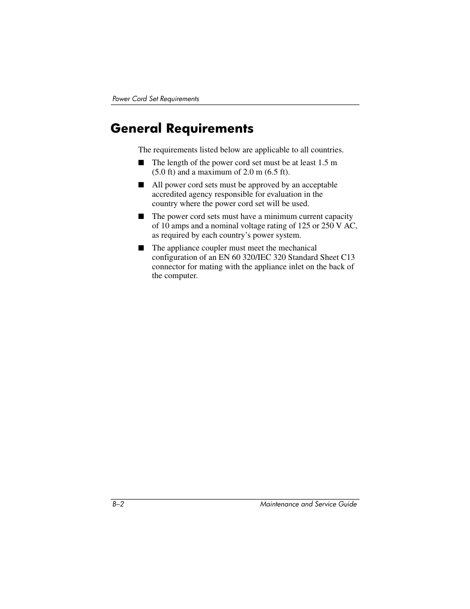 General requirements | Compaq V5100 User Manual | Page 188 / 242