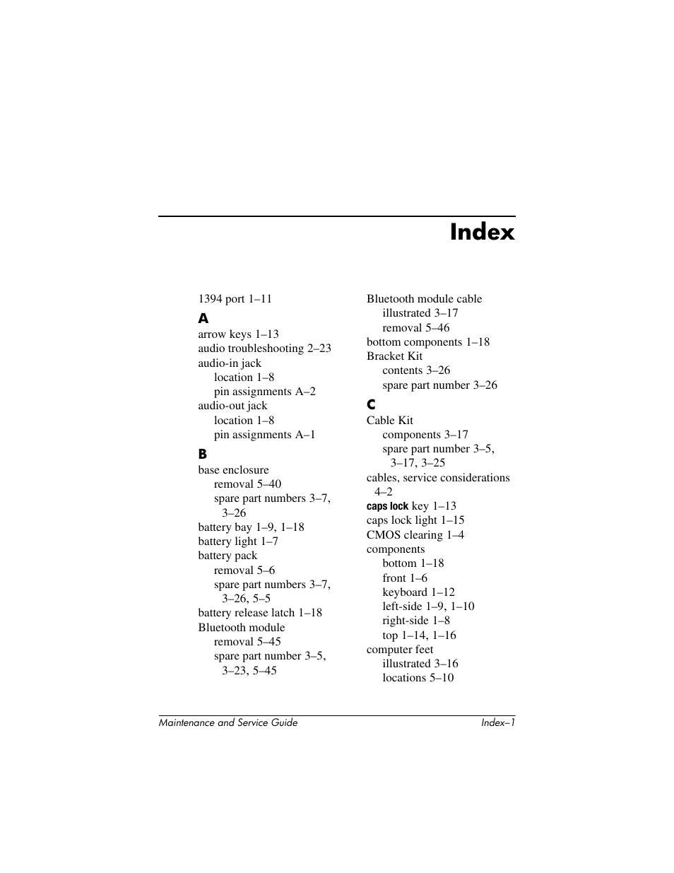 Index | Compaq V5100 User Manual | Page 235 / 242