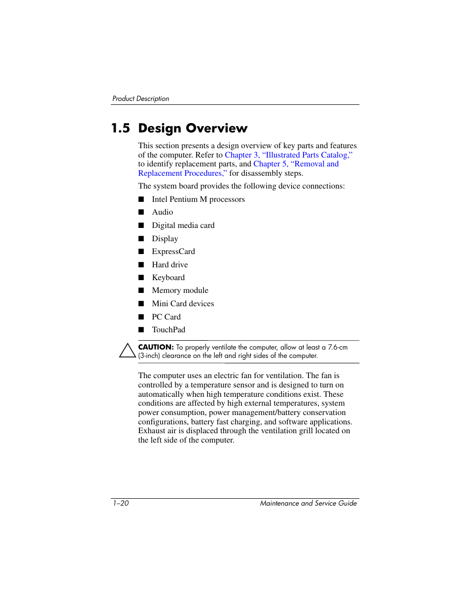 5 design overview, 5 design overview –20 | Compaq V5100 User Manual | Page 26 / 242