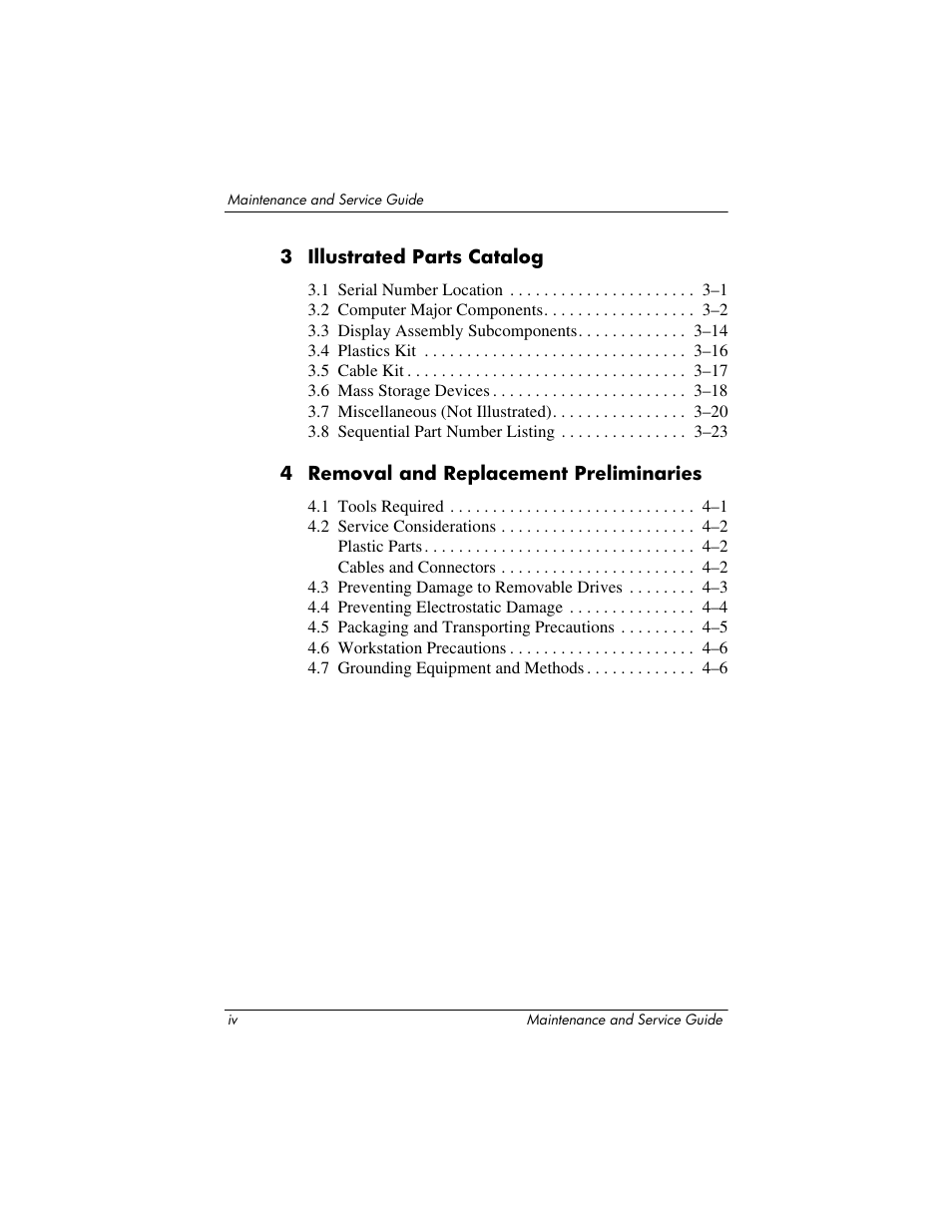 Compaq V5100 User Manual | Page 4 / 242