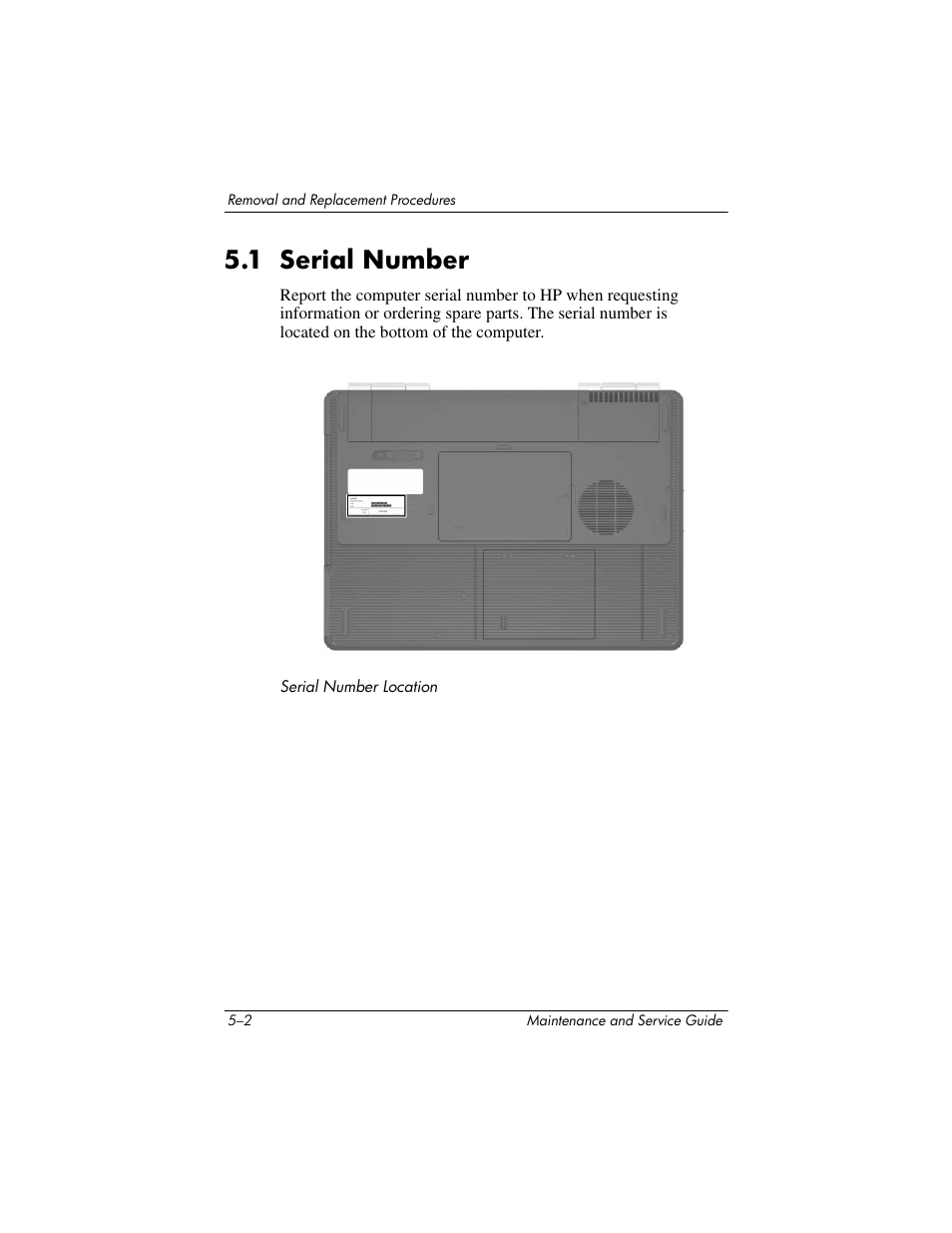 1 serial number, 1 serial number –2 | Compaq V5100 User Manual | Page 92 / 242