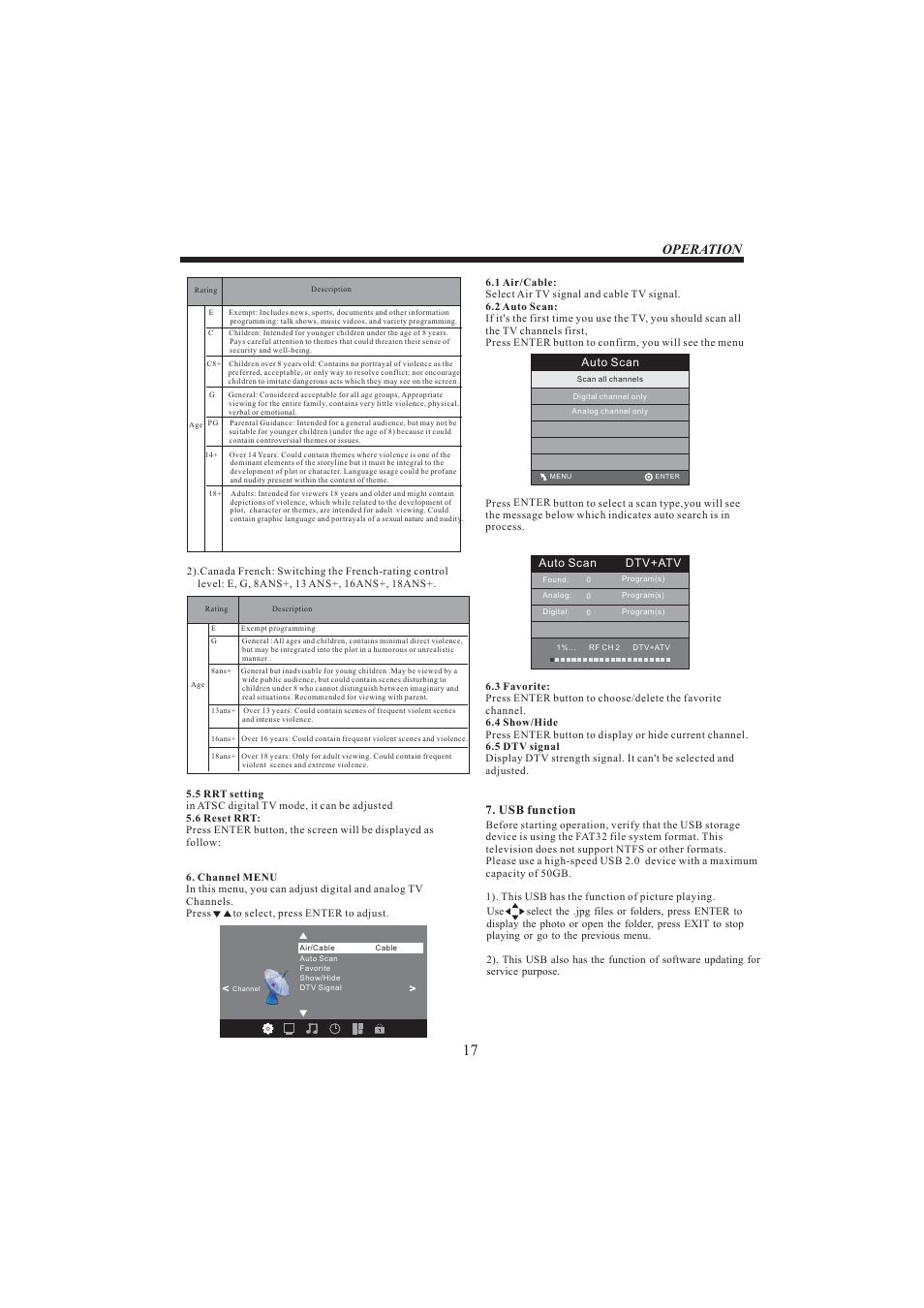 Operation | Sansui SLED6520 User Manual | Page 18 / 20