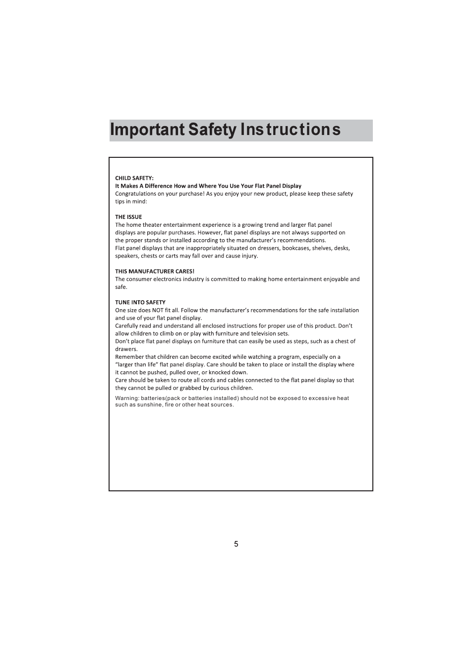 Ins truc tion s | Sansui SLED6520 User Manual | Page 6 / 20