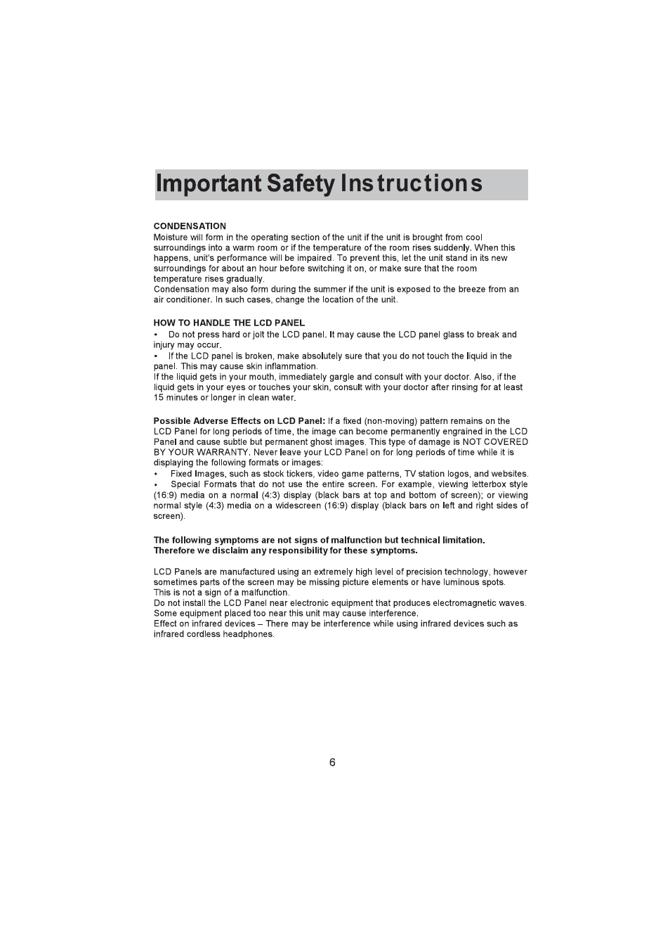 Sansui SLED6520 User Manual | Page 7 / 20