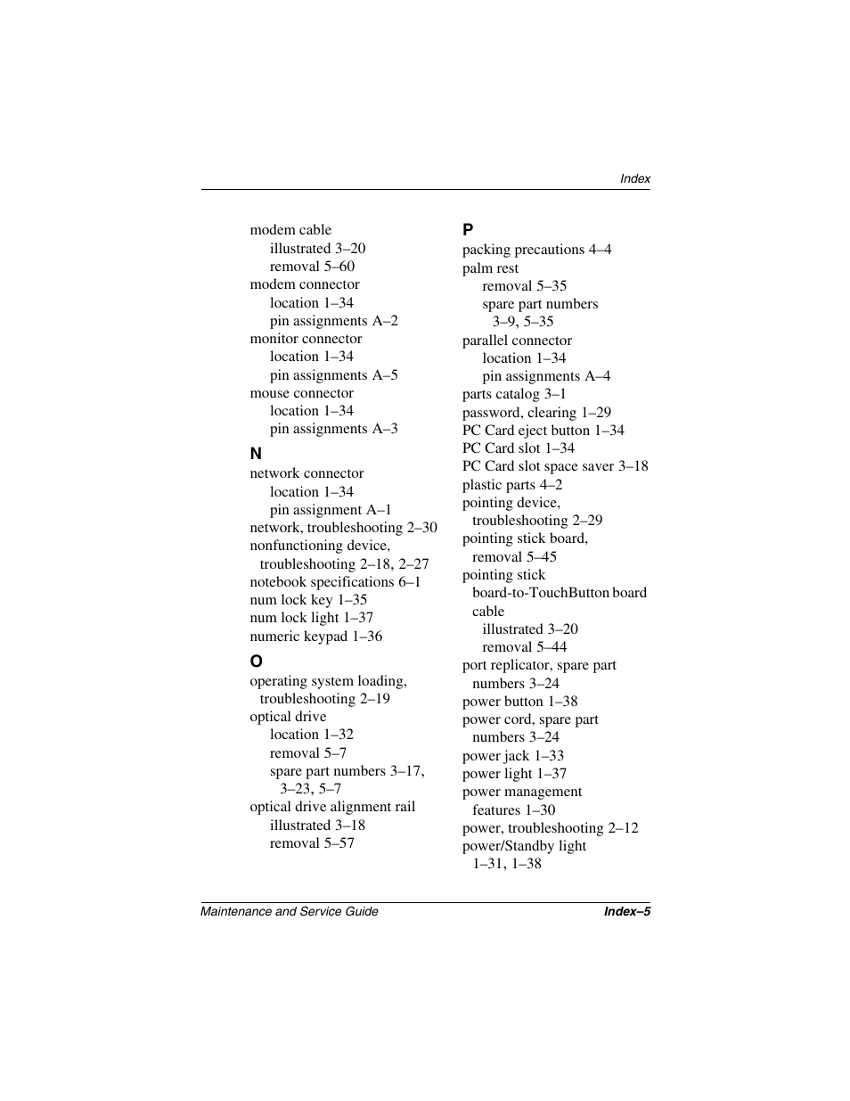 Compaq N1020V User Manual | Page 217 / 219