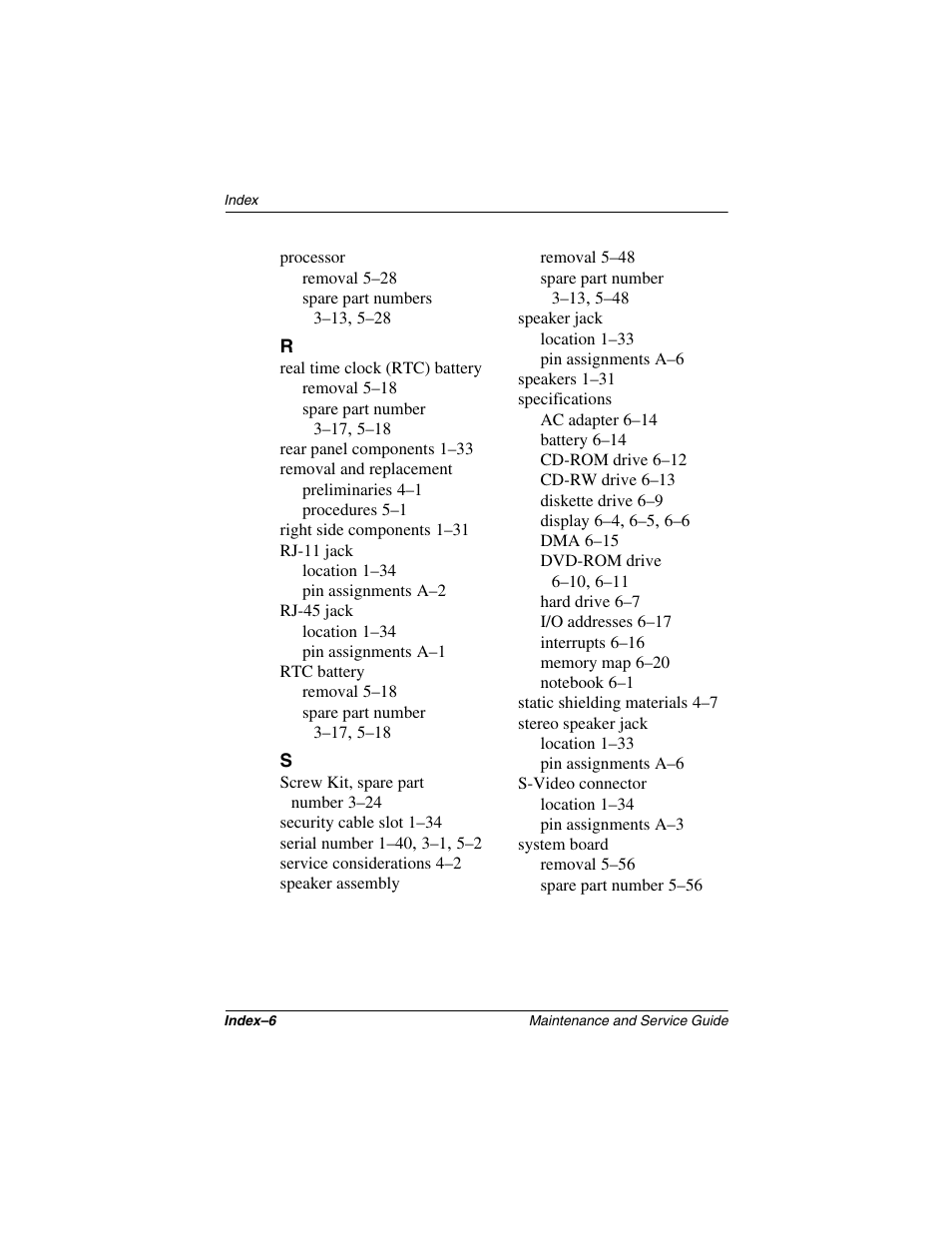Compaq N1020V User Manual | Page 218 / 219