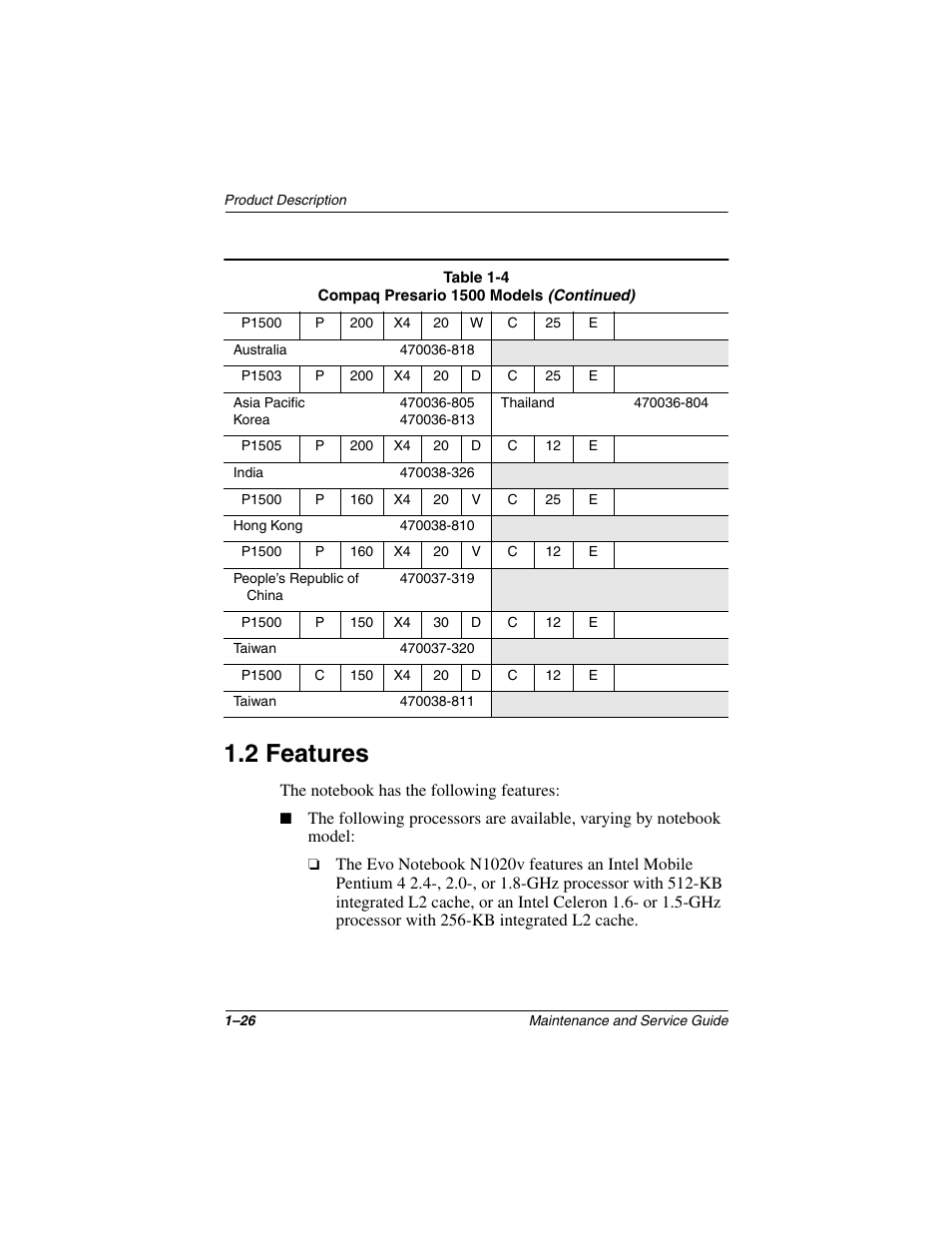 2 features, 2 features –27 | Compaq N1020V User Manual | Page 31 / 219