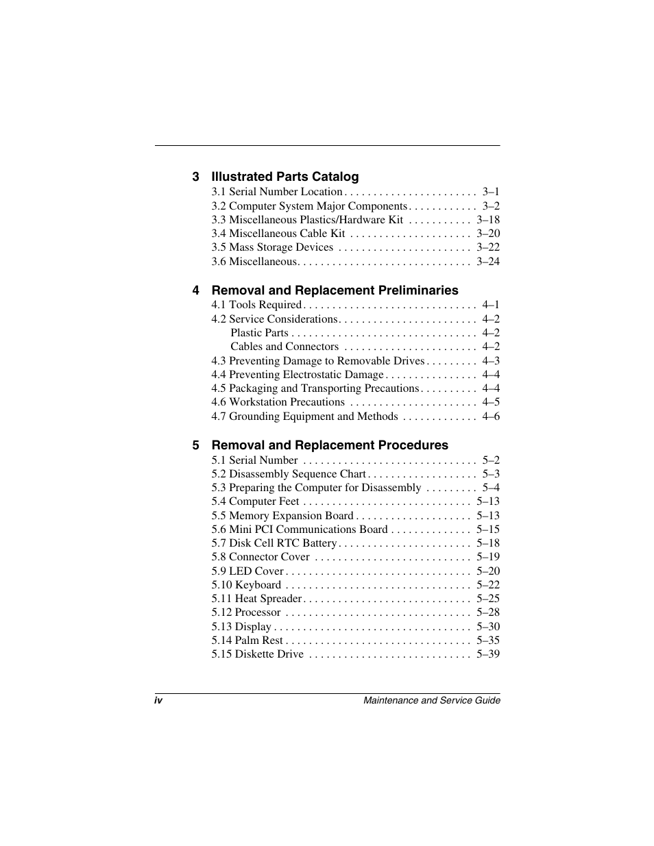 Compaq N1020V User Manual | Page 4 / 219