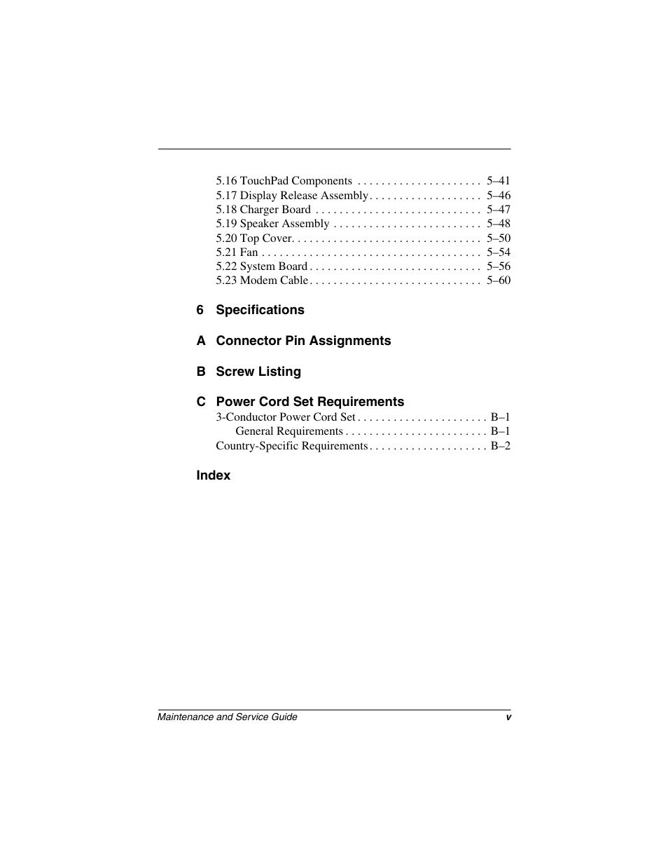 Compaq N1020V User Manual | Page 5 / 219