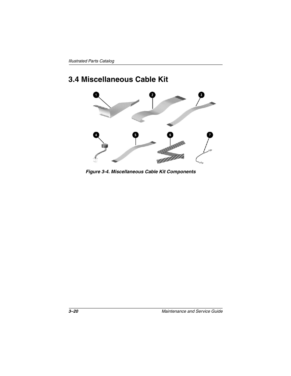 4 miscellaneous cable kit, 4 miscellaneous cable kit –20 | Compaq N1020V User Manual | Page 95 / 219