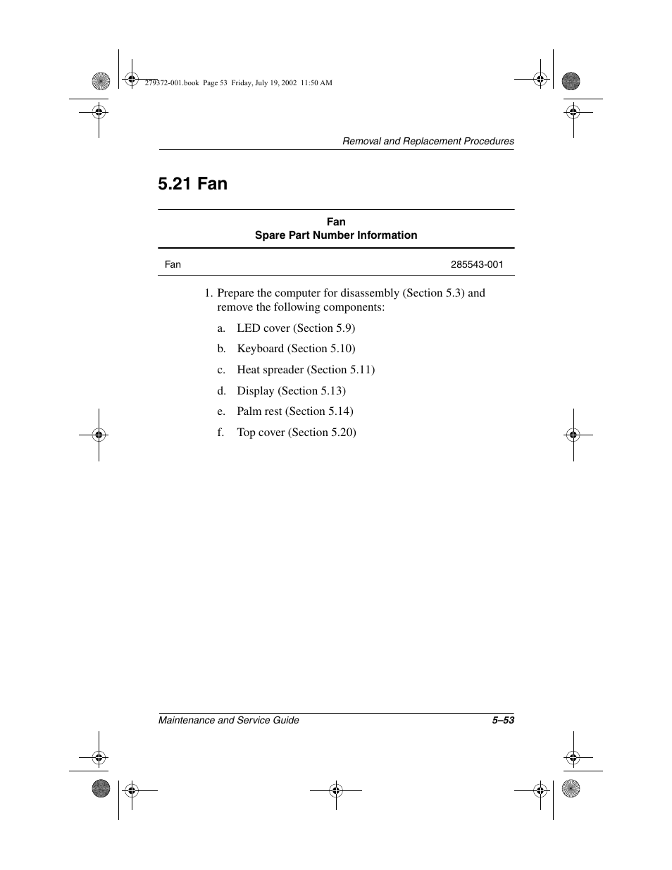 21 fan, 21 fan –53 | Compaq 1500 User Manual | Page 145 / 204