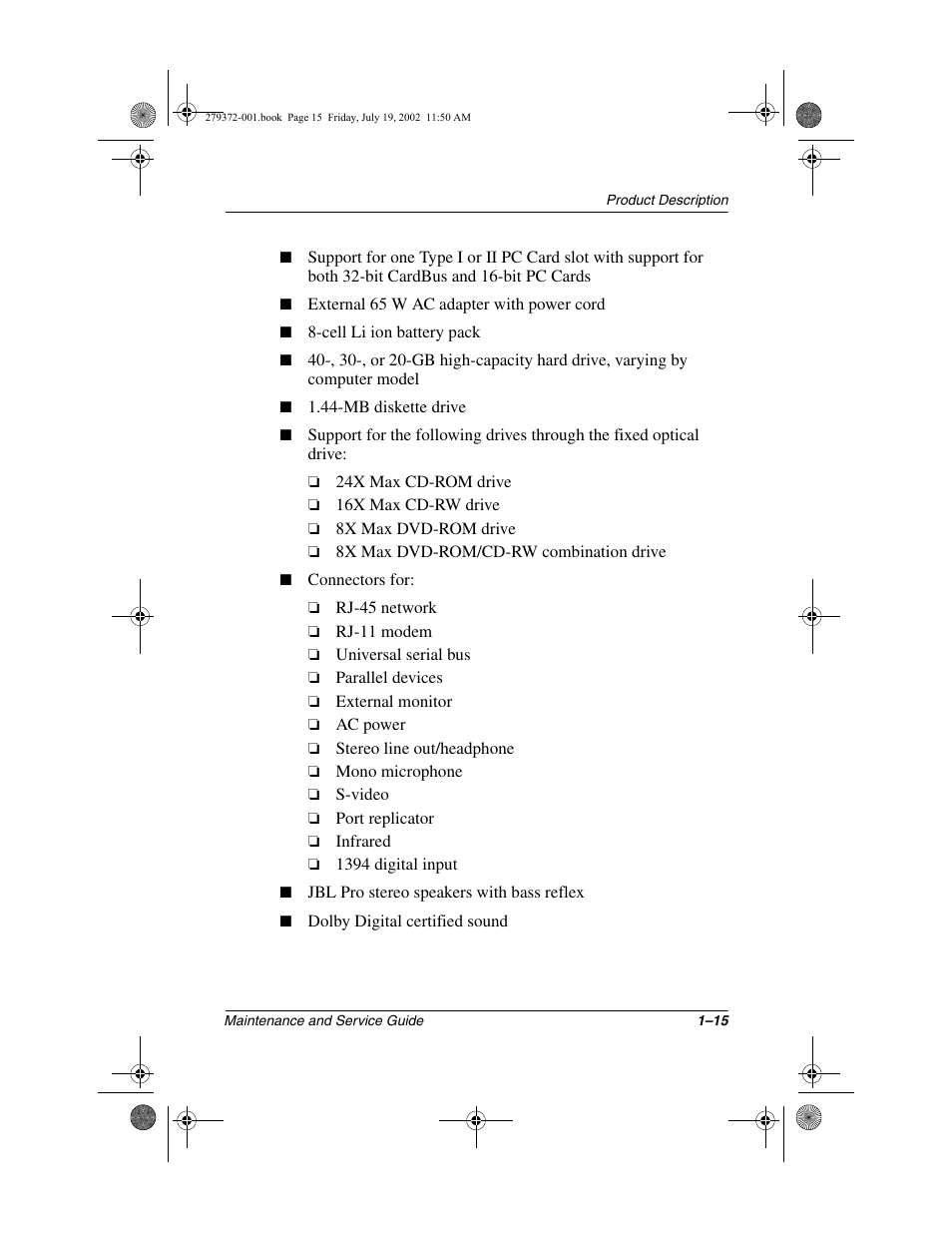 Compaq 1500 User Manual | Page 20 / 204