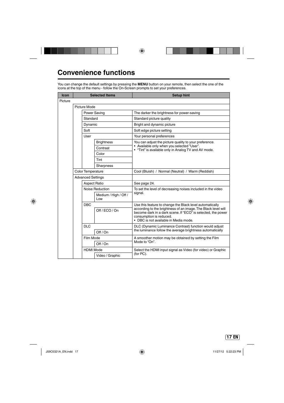 Convenience functions, 17 en | Sansui SLEDVD329 User Manual | Page 17 / 43