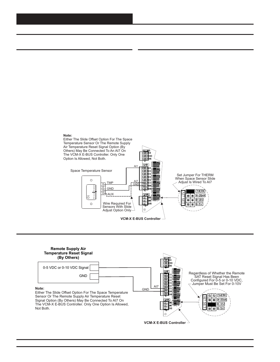 Installation & wiring, Remote sat reset signal, Vcm-x modular e-bus controller technical guide 14 | Space temperature sensor, Zone | Orion System VCM-X Modular E-BUS User Manual | Page 14 / 88