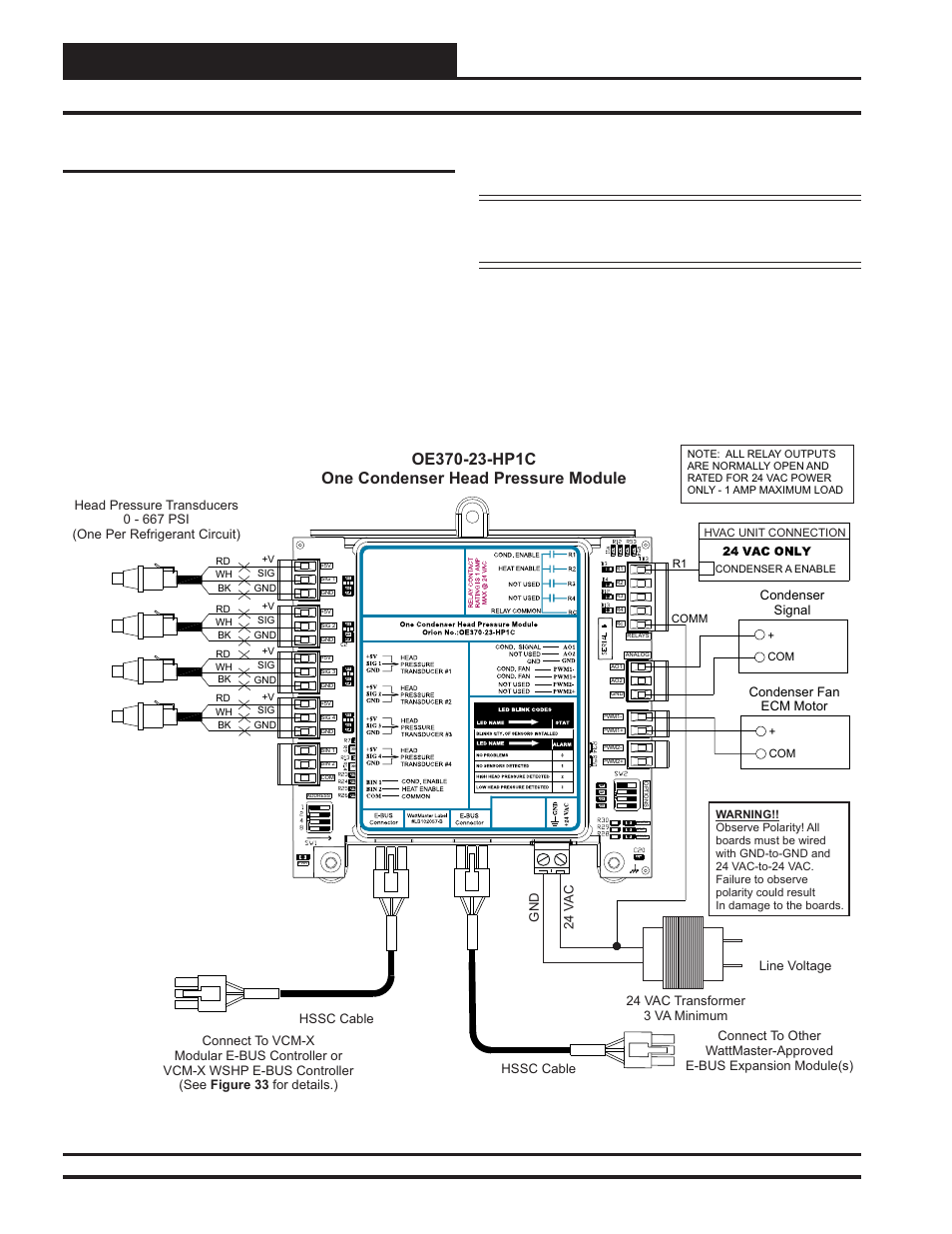 Additional applications, Vcm-x modular e-bus controller technical guide 38, One condenser head pressure module | Orion System VCM-X Modular E-BUS User Manual | Page 38 / 88