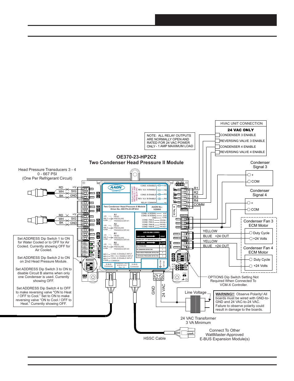 Installation & wiring, Vcm-x modular e-bus controller technical guide, Condenser signal 4 | Condenser signal 3, Condenser fan 3 ecm motor, Condenser fan 4 ecm motor | Orion System VCM-X Modular E-BUS User Manual | Page 41 / 88