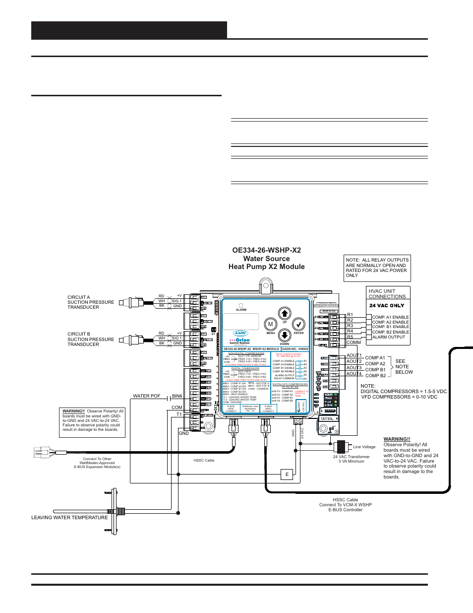 Additional applications, Aaon, Wshp-x2 module overview and wiring | Vcm-x modular e-bus controller technical guide 44 | Orion System VCM-X Modular E-BUS User Manual | Page 44 / 88