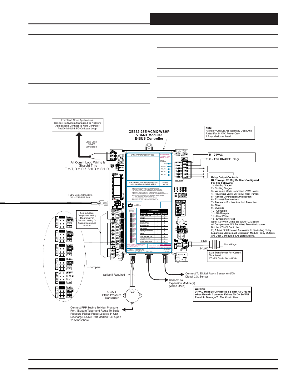 Additional applications, Aaon, Wshp-x2 module overview and wiring | Vcm-x modular e-bus controller technical guide, All comm loop wiring is straight thru, T to t, r to r & shld to shld | Orion System VCM-X Modular E-BUS User Manual | Page 47 / 88