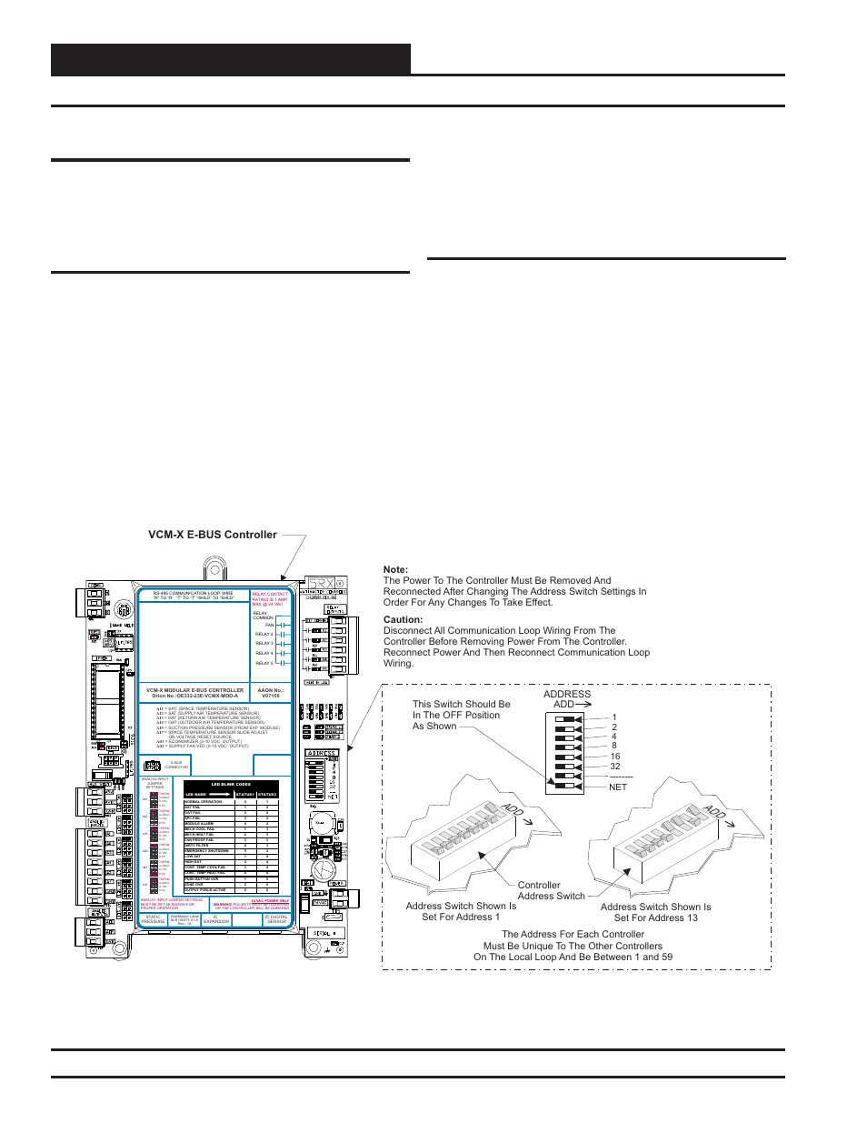 Start-up & commissioning, Addressing & powering up, Vcm-x modular e-bus controller technical guide 48 | Before applying power, Controller addressing, Power wiring, Zone, Vcm-x e-bus controller | Orion System VCM-X Modular E-BUS User Manual | Page 48 / 88