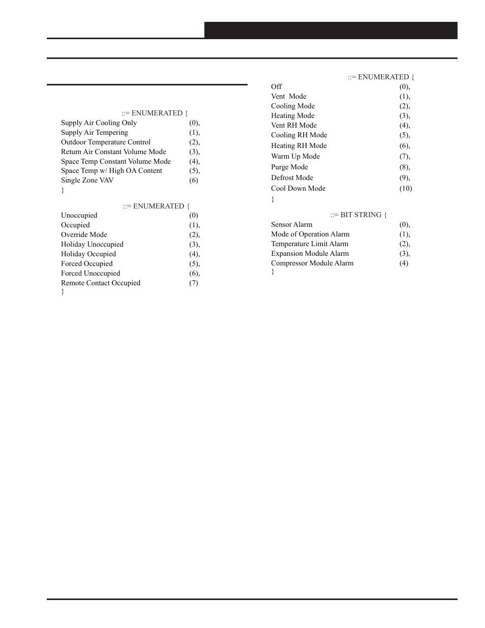 Appendix d - vcc-x bacnet, Vcc-x bacnet, Parameters | Vcc-x controller technical guide, 107 vcc-x bacnet, Property identifi er | Orion System VCC-X Controller User Manual | Page 107 / 120